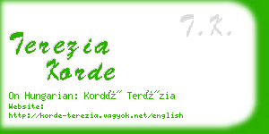 terezia korde business card